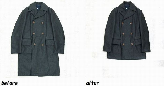 Ｄ＆Ｇ　ピーコート　袖幅・丈のお直し