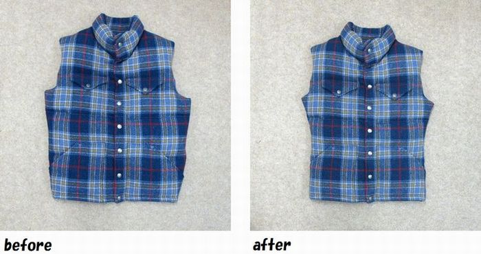 ノースフェイス　THE NORTH FACE　ダウンベストのお直し