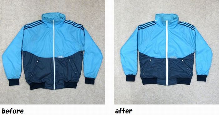 アディダス adidas ナイロンジャケットのお直し