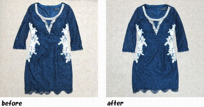 ドレスワンピース　えりぐりのお直し