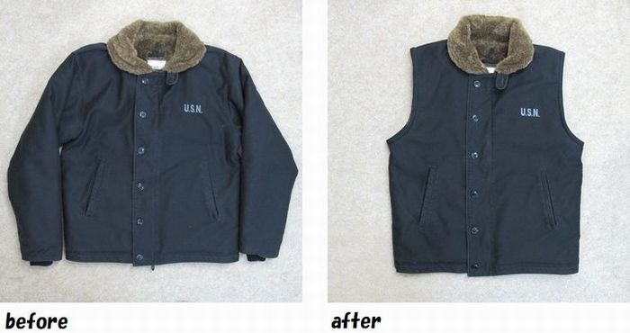 ブルゾン デザイン変更のお直し