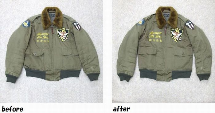 フライトジャケット　Ｂ－１０のお直し