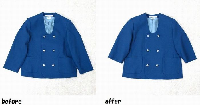 幼稚園　制服　袖丈のお直し