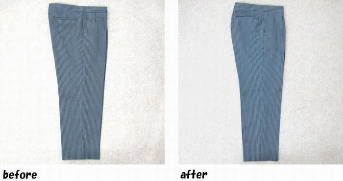 礼服　ストライプパンツ　サイズダウンのお直し