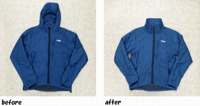 ティラック　Tilak　中綿ナイロンパーカのお直し
