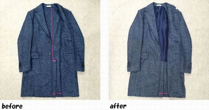 ボリオリ　BOGLIOLI　コートのお直し