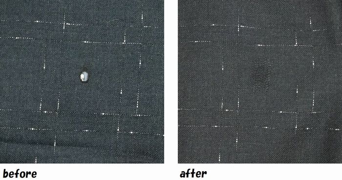 スラックス　タバコ穴のお直し