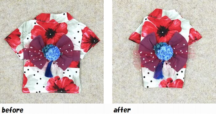 ペット服　浴衣のお直し