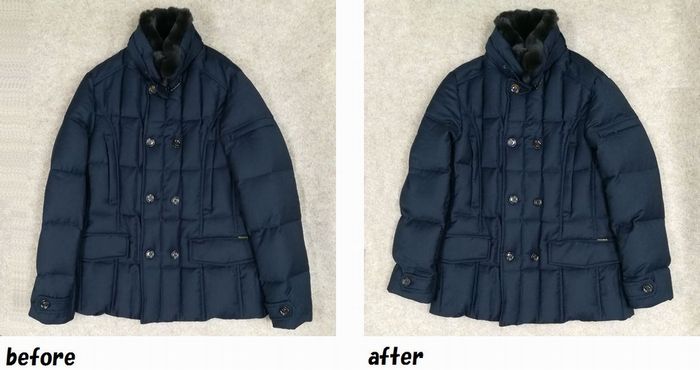 ムーレー　MOORER　ダウンジャケットのお直し