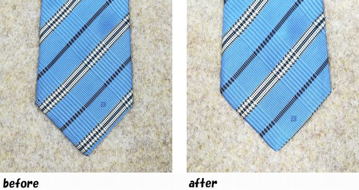 ネクタイ　剣先のお直し