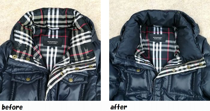 バーバリー　Burberry　ダウンコートのお直し