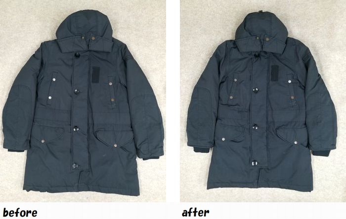 ストーンアイランド　STONE ISLAND　ダウンコートのお直し