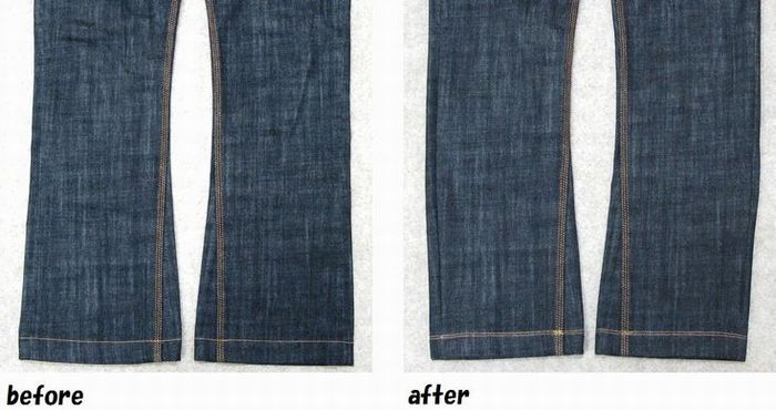 デニムパンツ　裾幅のお直し