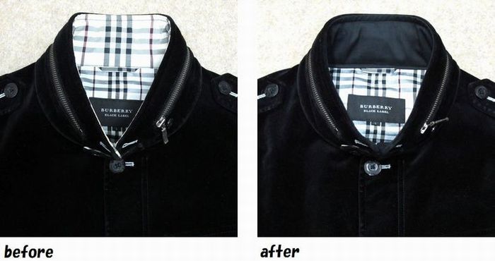 バーバリー　BURBERRY　ブルゾン　衿替えのお直し