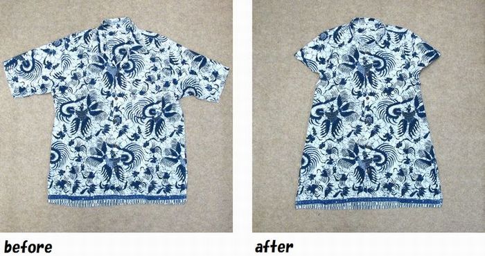 半袖シャツのデザイン変更のお直し