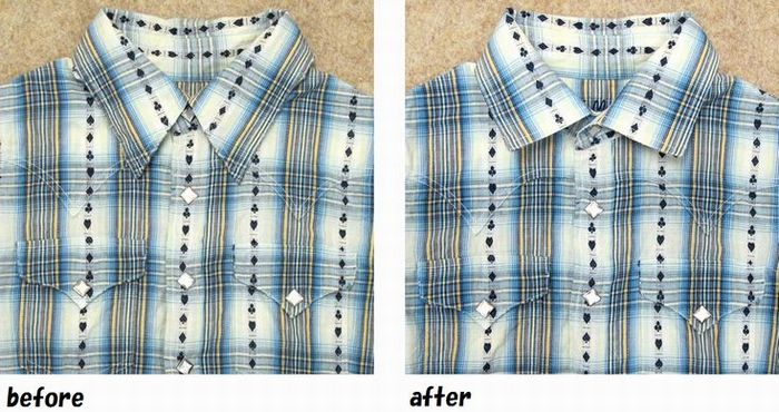 ティーエムティー　TMT　ドビーチェックシャツのお直し
