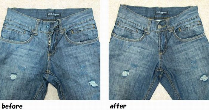 ドルガバ　Dolce&Gabbana　デニムボタンのお直し