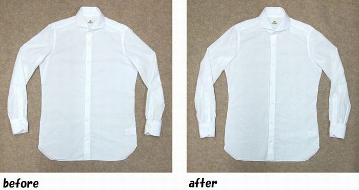 ルイジボレッリ　LUIGI BORRELLI　シャツのお直し