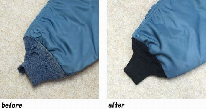 フライトジャケット　リブ交換のお直し