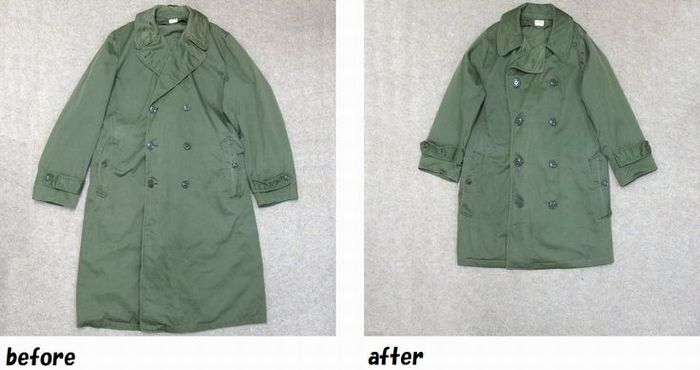 ミリタリーコートのお直し