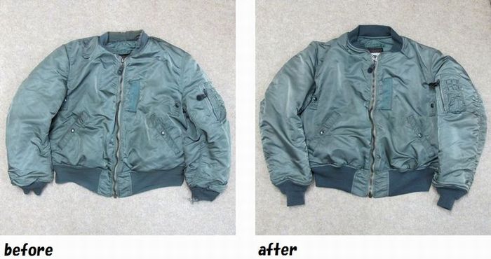 アルファ　ALPHA　フライトジャケット　B-15D　リブ交換のお直し