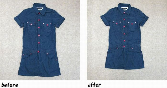 デニムワンピースのお直し